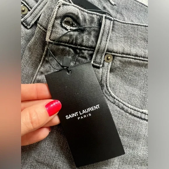 Saint Laurent | Jeans | Saint Laurent D2 Slim Fit Grey Jeans Size